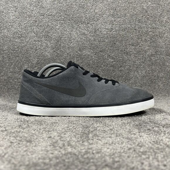 Nike SB Check 705265-011 Mens Size 11 Gray Suede Athletic Skate Shoes Used - Picture 1 of 11